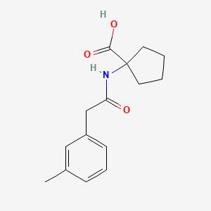 molecular formula C15H19NO3 B7560400 1-[[2-(3-Methylphenyl)acetyl]amino]cyclopentane-1-carboxylic acid 