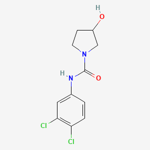 molecular formula C11H12Cl2N2O2 B7560405 N-(3,4-dichlorophenyl)-3-hydroxypyrrolidine-1-carboxamide 