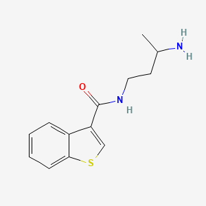 molecular formula C13H16N2OS B7560412 N-(3-aminobutyl)-1-benzothiophene-3-carboxamide 