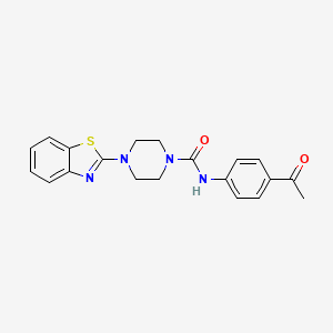 molecular formula C20H20N4O2S B7560420 N-(4-acetylphenyl)-4-(1,3-benzothiazol-2-yl)piperazine-1-carboxamide 