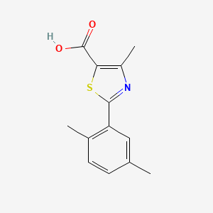 molecular formula C13H13NO2S B7560425 2-(2,5-Dimethylphenyl)-4-methyl-1,3-thiazole-5-carboxylic acid 