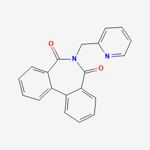 molecular formula C20H14N2O2 B7560455 6-(pyridin-2-ylmethyl)-5H-dibenzo[c,e]azepine-5,7(6H)-dione 
