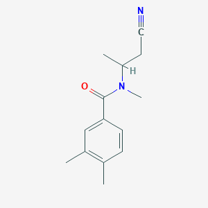molecular formula C14H18N2O B7560484 N-(1-cyanopropan-2-yl)-N,3,4-trimethylbenzamide 