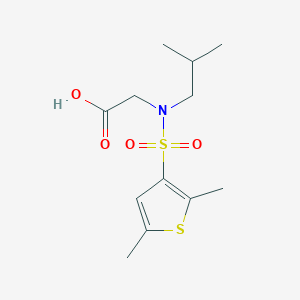 2-[(2,5-Dimethylthiophen-3-yl)sulfonyl-(2-methylpropyl)amino]acetic acid