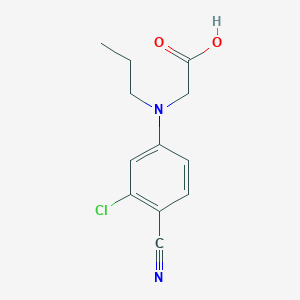 molecular formula C12H13ClN2O2 B7560553 2-(3-chloro-4-cyano-N-propylanilino)acetic acid 