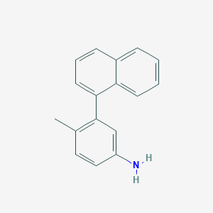 molecular formula C17H15N B7560588 4-Methyl-3-naphthalen-1-ylaniline 