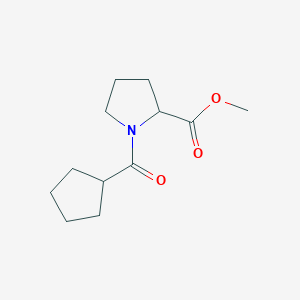 molecular formula C12H19NO3 B7560611 L-Proline, N-cyclopentylcarbonyl-, methyl ester 