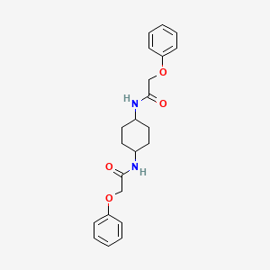 molecular formula C22H26N2O4 B7560625 2-phenoxy-N-[4-[(2-phenoxyacetyl)amino]cyclohexyl]acetamide 