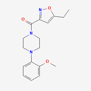 molecular formula C17H21N3O3 B7560630 1-[(5-Ethylisoxazol-3-yl)carbonyl]-4-(2-methoxyphenyl)piperazine 
