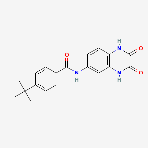 molecular formula C19H19N3O3 B7560654 4-(tert-butyl)-N-(2,3-dioxo-1,2,3,4-tetrahydro-6-quinoxalinyl)benzamide 