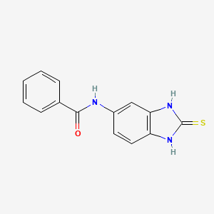 molecular formula C14H11N3OS B7560659 N-(2-thioxo-2,3-dihydro-1H-benzimidazol-5-yl)benzamide 