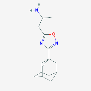 molecular formula C15H23N3O B7560701 1-[3-(1-Adamantyl)-1,2,4-oxadiazol-5-yl]propan-2-amine 