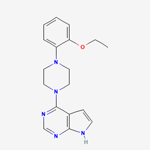 molecular formula C18H21N5O B7560726 4-[4-(2-ethoxyphenyl)piperazin-1-yl]-7H-pyrrolo[2,3-d]pyrimidine 