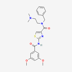 molecular formula C24H28N4O4S B7560732 N~4~-benzyl-2-[(3,5-dimethoxybenzoyl)amino]-N~4~-[2-(dimethylamino)ethyl]-1,3-thiazole-4-carboxamide 