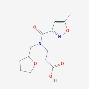 3-[(5-Methyl-1,2-oxazole-3-carbonyl)-(oxolan-2-ylmethyl)amino]propanoic acid