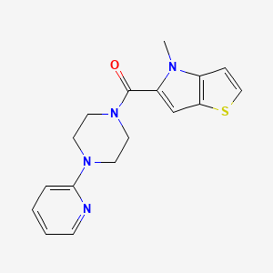 molecular formula C17H18N4OS B7560764 4-methyl-5-[(4-pyridin-2-ylpiperazin-1-yl)carbonyl]-4H-thieno[3,2-b]pyrrole 