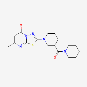 molecular formula C17H23N5O2S B7560783 7-methyl-2-[3-(piperidin-1-ylcarbonyl)piperidin-1-yl]-5H-[1,3,4]thiadiazolo[3,2-a]pyrimidin-5-one 