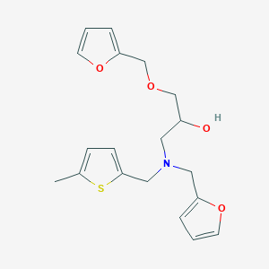 molecular formula C19H23NO4S B7560817 1-(2-Furylmethoxy)-3-{(2-furylmethyl)[(5-methyl-2-thienyl)methyl]amino}-2-propanol 