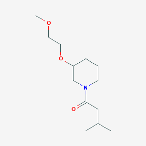 molecular formula C13H25NO3 B7560884 1-[3-(2-Methoxyethoxy)piperidin-1-yl]-3-methylbutan-1-one 