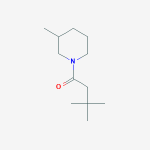 molecular formula C12H23NO B7560885 3,3-Dimethyl-1-(3-methylpiperidin-1-yl)butan-1-one 