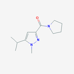 molecular formula C12H19N3O B7560897 (1-Methyl-5-propan-2-ylpyrazol-3-yl)-pyrrolidin-1-ylmethanone 