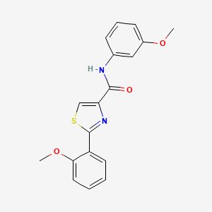 molecular formula C18H16N2O3S B7560917 2-(2-methoxyphenyl)-N~4~-(3-methoxyphenyl)-1,3-thiazole-4-carboxamide 