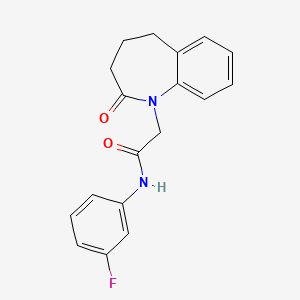 molecular formula C18H17FN2O2 B7560944 N-(3-fluorophenyl)-2-(2-oxo-2,3,4,5-tetrahydro-1H-1-benzazepin-1-yl)acetamide 