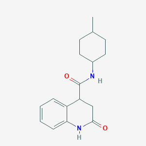 molecular formula C17H22N2O2 B7560953 N-(4-methylcyclohexyl)-2-oxo-3,4-dihydro-1H-quinoline-4-carboxamide 