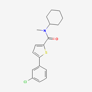 molecular formula C18H20ClNOS B7561045 5-(3-chlorophenyl)-N-cyclohexyl-N-methyl-2-thiophenecarboxamide 