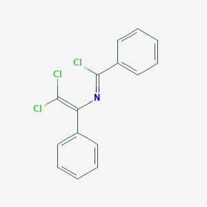molecular formula C15H10Cl3N B7561055 N-(2,2-dichloro-1-phenylethenyl)benzenecarboximidoyl chloride 