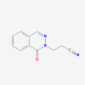 molecular formula C11H9N3O B7561089 3-(1-Oxo-2(1H)-phthalazinyl)propanenitrile 