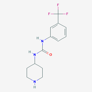 molecular formula C13H16F3N3O B7561104 1-(Piperidin-4-yl)-3-(3-(trifluoromethyl)phenyl)urea 