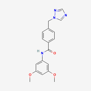 molecular formula C18H18N4O3 B7561107 3-(2-fluorophenyl)-1-({3-[3-(trifluoromethyl)phenyl]-1,2,4-oxadiazol-5-yl}methyl)thieno[3,2-d]pyrimidine-2,4(1H,3H)-dione 