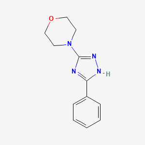 molecular formula C12H14N4O B7561110 4-(5-Phenyl-1H-1,2,4-triazole-3-yl)morpholine 