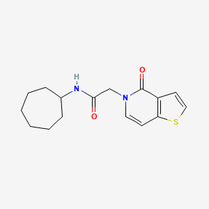 molecular formula C16H20N2O2S B7561117 2-({6-[4-(3-chlorophenyl)piperazin-1-yl]pyridazin-3-yl}thio)-N-(3,5-dimethylphenyl)acetamide 