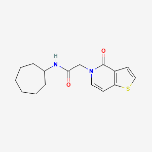 N-Cycloheptyl-2-{4-oxo-4H,5H-thieno[3,2-C]pyridin-5-YL}acetamide