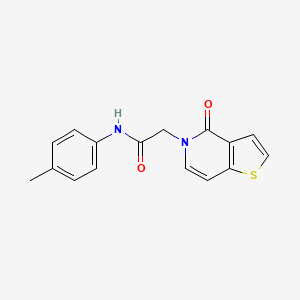 molecular formula C16H14N2O2S B7561138 Methyl 4-{2-[(3,5-dimethylphenyl)amino]-2-oxoethoxy}-6,7-dimethoxyquinoline-2-carboxylate 