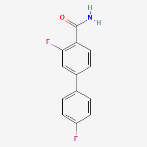 molecular formula C13H9F2NO B7561162 4',3-Difluorobiphenyl-4-carboxamide 