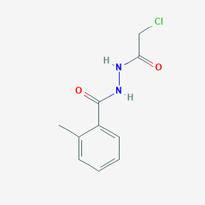 molecular formula C10H11ClN2O2 B7561180 N'-(2-chloroacetyl)-2-methylbenzohydrazide 