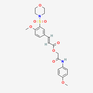 [2-(4-methoxyanilino)-2-oxoethyl] (E)-3-(4-methoxy-3-morpholin-4-ylsulfonylphenyl)prop-2-enoate