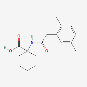 molecular formula C17H23NO3 B7561215 1-[[2-(2,5-Dimethylphenyl)acetyl]amino]cyclohexane-1-carboxylic acid 