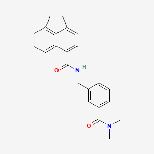 molecular formula C23H22N2O2 B7561230 N-[[3-(dimethylcarbamoyl)phenyl]methyl]-1,2-dihydroacenaphthylene-5-carboxamide 