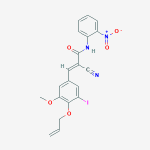 (E)-2-cyano-3-(3-iodo-5-methoxy-4-prop-2-enoxyphenyl)-N-(2-nitrophenyl)prop-2-enamide