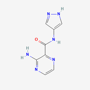 molecular formula C8H8N6O B7561252 3-amino-N-(1H-pyrazol-4-yl)pyrazine-2-carboxamide 