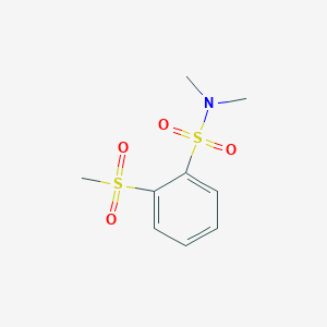 molecular formula C9H13NO4S2 B7561301 N,N-dimethyl-2-methylsulfonylbenzenesulfonamide 