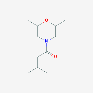 molecular formula C11H21NO2 B7561316 1-(2,6-Dimethylmorpholin-4-yl)-3-methylbutan-1-one 