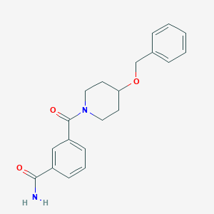 3-(4-Phenylmethoxypiperidine-1-carbonyl)benzamide