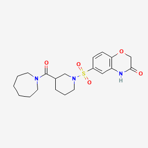 molecular formula C20H27N3O5S B7561346 6-{[3-(azepan-1-ylcarbonyl)piperidin-1-yl]sulfonyl}-2H-1,4-benzoxazin-3(4H)-one 