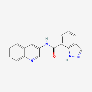 molecular formula C17H12N4O B7561391 N-quinolin-3-yl-1H-indazole-7-carboxamide 