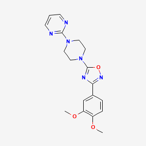 2-{4-[3-(3,4-Dimethoxyphenyl)-1,2,4-oxadiazol-5-yl]piperazin-1-yl}pyrimidine